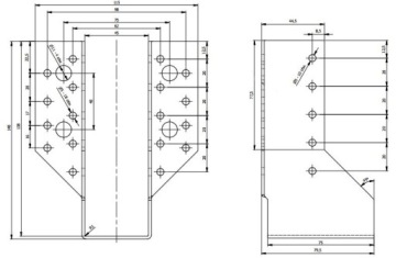 СОЕДИНИТЕЛЬ КРОНШТЕЙНА БАЛКИ WB9 45x138 СЕРТИФИКАТ