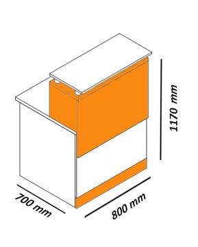 Прилавок 80х70 см Офисная мебель Ресепшн