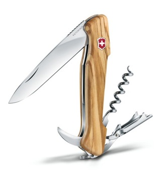 Victorinox 0.9701.64, Карманный нож Wine Master Wood с футляром, оливковое дерево