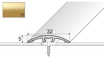 Listwa szybkiego montażu A66 ZŁOTO 180cm