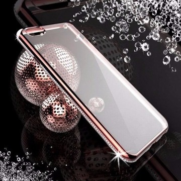 Чехол для iPhone X, стразы Swarovski, розовое золото, серебро 10 шт.