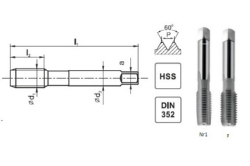 FANAR Gwintownik MF M14x1,5 NGMM/2 DIN-2181 HSS