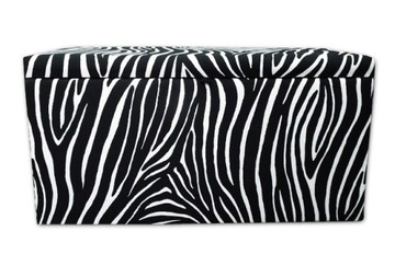 Pufa 80x40 OTWIERANA ZEBRA czarno biała zwierzęce