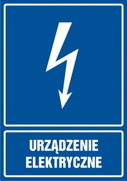 Urządzenie elektryczne FOLIA naklejka 5,2x7,4