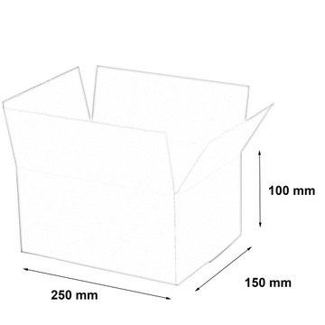 КАРТОННАЯ КОРОБКА 250x150x100 КОРОБКА С КЛАПАНОМ 20 шт.