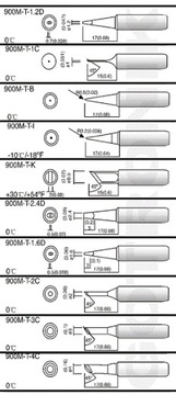 Набор насадок 900M-T-xx разных типов_900M-T TYPE B