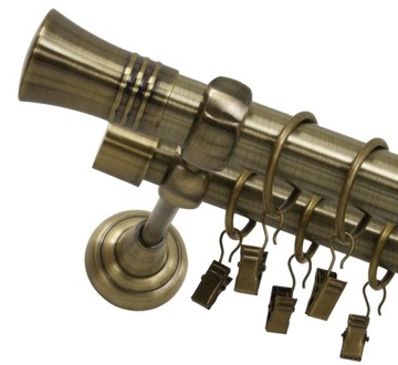 KARNISZE METALOWE PODWÓJNE 25/19 mm 340 cm 3,4 m