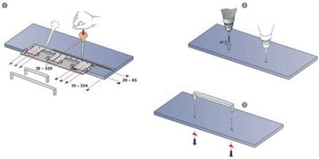 Шаблон для сверления ручек 0048771 Hettich