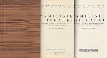 PAMIĘTNIK LITERACKI 1975 rocznik LXVI zeszyt 3 i 4