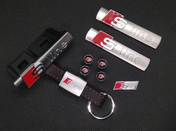 Эмблемы S-LINE, цельный металл, глянцевый матовый Audi