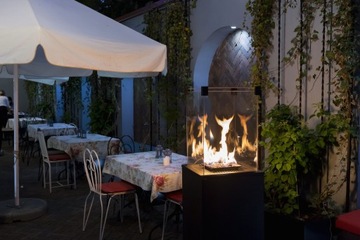 OGRZEWACZ GAZOWY PATIO STAL LAMPA NA TARAS OGRÓD