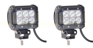 LAMPA ROBOCZE HALOGENY 18W LED CREE 36W ZESTAW 4x4