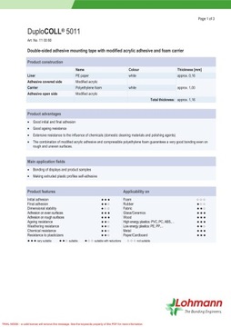 LOHMANN ДВУСТОРОННЯЯ КЛЕЯЧАЯ ЛЕНТА 6ммх50м