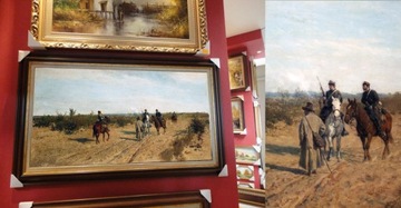 OBRAZ OLEJNY CHEŁMOŃSKI KRÓLESTWO PTAKÓW ŚWIT