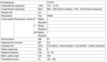 Конвертер Quattro Televes 0,3 дБ (для мультисвича)