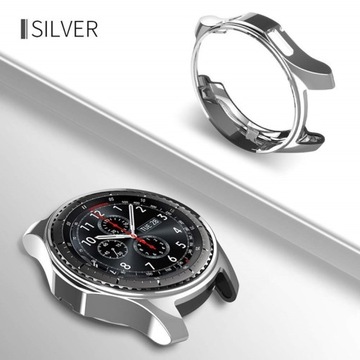 SREBRNE BŁYSZCZĄCE ETUI SAMSUNG GEAR S3 FRONTIER