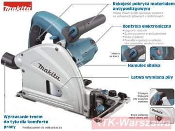 MAKITA SP6000J ВХОДНАЯ МАШИНА, 2 СУМКИ ДЛЯ РЕЛЬСОВЫХ ЗАЖИМОВ