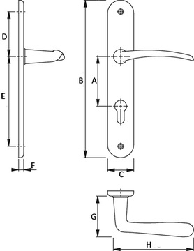 УЗКАЯ РУЧКА С КЛЮЧОМ 90мм ДЛЯ КАЛИТ
