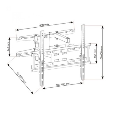 Uchwyt Regulowany Wieszak Telewizora LED LCD 23-60