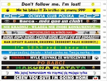 Наклейки на номерной знак - ГОТОВЫЕ ВЫКРОЙКИ