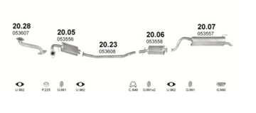 Концевой глушитель Polonez Caro Atu Plus 1993-2002 гг.