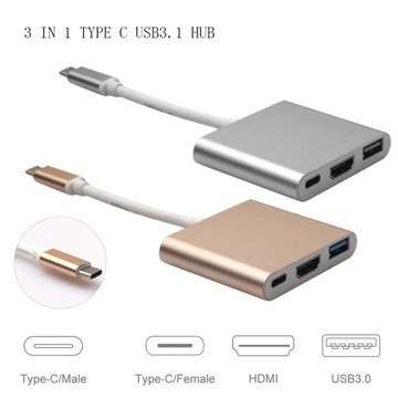 Адаптер MacBook USB 3.1 Type C к HDMI USB 3.0 4K