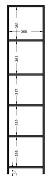 BODO R40Z WENGE закрытая офисная полка, шкаф UFC