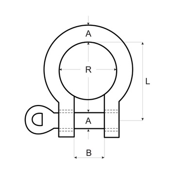 ШЕЙКЕЛЬ OMEGA A4, НЕРЖАВЕЮЩАЯ НЕРЖАВЕЮЩАЯ INOX, Кислотостойкая, 6мм, 5 шт.