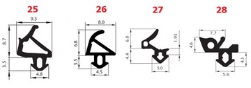 Уплотнители оконные VEKA S-834x