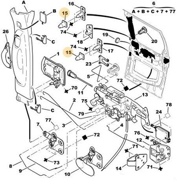 РОЗЕТКА ДЛЯ РАЗДВИЖНОЙ ДВЕРИ BERLINGO PARTNER 904648