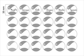 Наклейки для специй, ПУСТЫЕ, 24 шт.