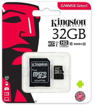 КАРТА ПАМЯТИ KINGSTON 32 ГБ MICRO SD класс 10 UHS