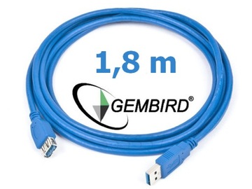 КАБЕЛЬ-УДЛИНИТЕЛЬ USB 3.0 GEMBIRD AM AF 1,8M, 600 МБ/сек.