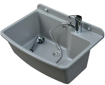 БОЛЬШАЯ РАКОВИНА ДЛЯ ГАРАЖНОЙ ПРАЧЕЧНОЙ С СИФОНОМ FACTER | ЗАВЕРШЕНО |