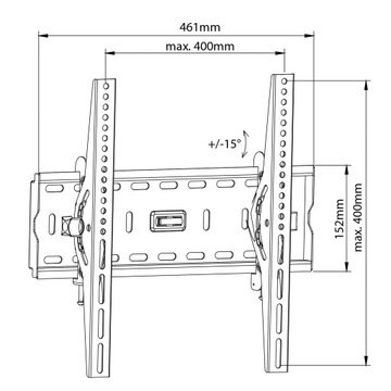 Держатель светодиодного ЖК-дисплея 32–60 дюймов VESA Philips Thomson Sharp