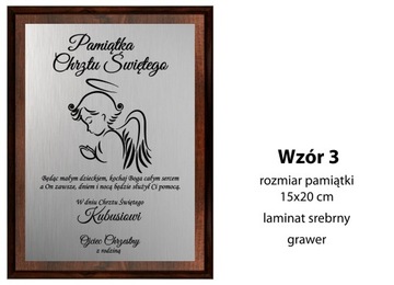 Prezent na chrzest święty Pamiątka chrztu grawer