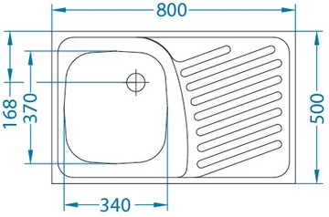 СТАЛЬНАЯ МОЙКА ПЕРЕКРЫТИЯ 80X50 БЕСПЛАТНАЯ БАТАРЕЯ