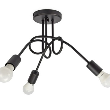 ŻYRANDOL LAMPA NOWOCZESNA 261-3 3PŁ LOFT BLACK