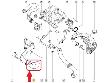 ШЛАНГ ТУРБОИНТЕРКУЛЕРА OPEL VIVARO 2.0 CDTi