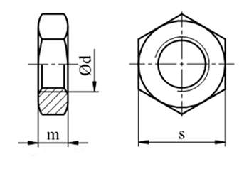 Гайки низкие М16х1 DIN439 класс 04, 2 шт.