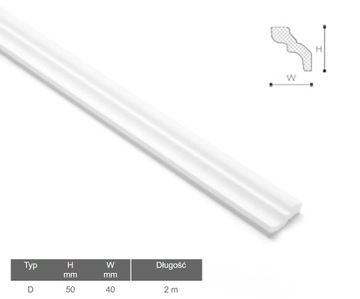 Планка декоративная NMC NOMASTYL -D- 50х40мм 2мб