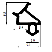Уплотнитель балконной двери ПВХ ТОЛСТЫЙ ПВХ S-1530 STOMIL
