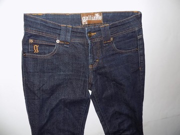 John Galliano spodnie jeans 27 rurki jeansowe
