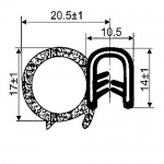 РЕЗИНОВЫЙ УПЛОТНИТЕЛЬ ДВЕРИ, УСИЛЕННЫЙ ПО КРАЯМ