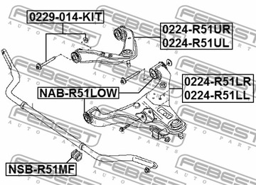 БОЛТ ПЕРЕДНЕГО ВЕРХНЕГО РЫЧАГА NISSAN PATHFINDER