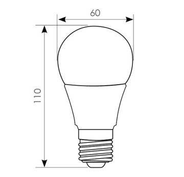 Żarówka ledowa E27 LED SMD KULKA 7W 270st. ciepła