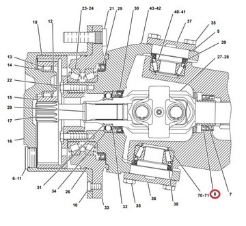 ДЛИННОЕ УПЛОТНЕНИЕ ВАЛА CAT 428 B C D 1306877