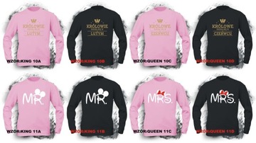 Bluza KING QUEEN bluzy dla zakochanych PAR kpl. M