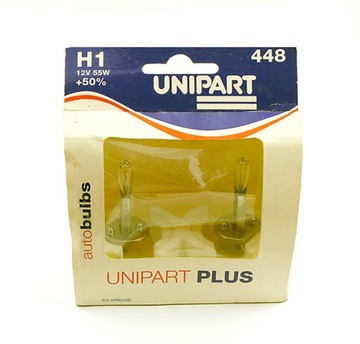 KOMPLET ŻARÓWEK SAMOCHODOWYCH UNIPART H1+50% 12V