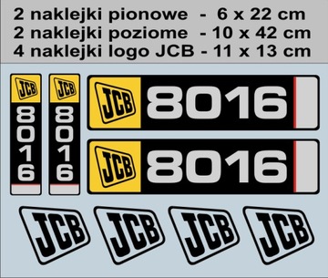 НАКЛЕЙКИ НАКЛЕЙКИ Мини-экскаватор JCB 8016 + пиктограммы